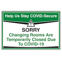 Stay COVID-Secure - Changing Rooms Closed