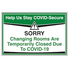 Stay COVID-Secure - Changing Rooms Closed