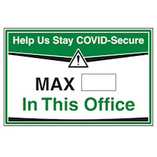Stay COVID-Secure - Max People In This Office