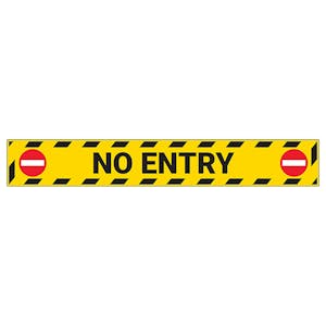No Entry Temporary Floor Sticker