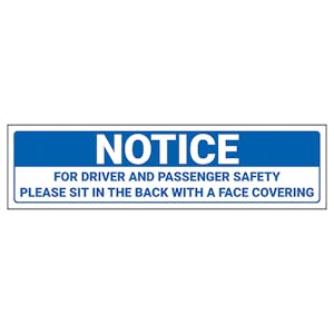 Notice - Driver And Passenger Safety Label