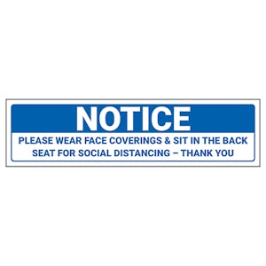 Notice - Please Wear Face Coverings Label