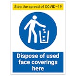 Stop The Spread - Dispose Of Used Face Coverings Here