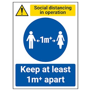 Social Distancing In Operation - Keep 1m Apart