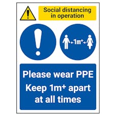 Social Distancing In Operation - PPE - Keep 1m Apart