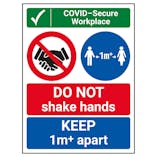 COVID-Secure Workplace - 1M - DO NOT Shake Hands