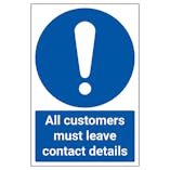 All Customers Must Leave Contact Details