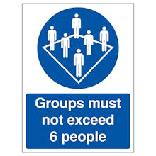 Groups Must Not Exceed 6 People