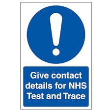 Give Contact Details For NHS Test and Trace