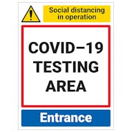 COVID-19 Testing Area - Entrance
