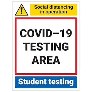 COVID-19 Testing Area - Student Testing