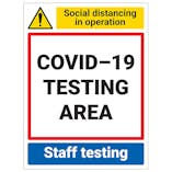 COVID-19 Testing Area - Staff Testing