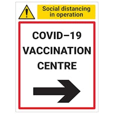 COVID-19 Vaccination Centre - Arrow Right