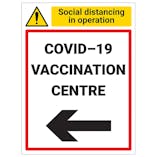 COVID-19 Vaccination Centre - Arrow Left