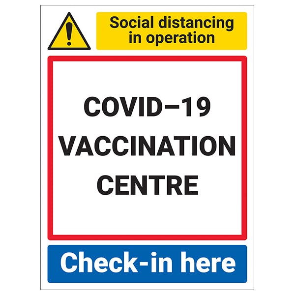 Covid19 Vaccination Centre CheckIn Here COVIDSecure Vaccine