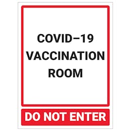COVID-19 Vaccination Room - Do Not Enter
