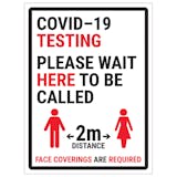 COVID-19 Testing - Please Wait Here
