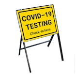 COVID-19 Testing - Check-In Here Stanchion Frame