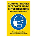 You Must Wear A Face Covering In Store