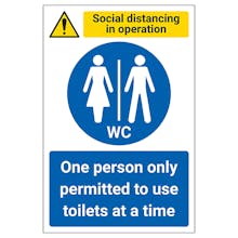 Social Distancing In Operation - One Person In WC At A Time