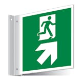 Fire Exit Up Right/Left Corridor Sign 