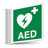 AED First Aid Corridor Sign