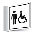 Gents Disabled Toilets Corridor Sign 