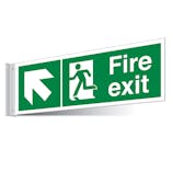Fire Exit Up Left/Right Corridor Sign - Landscape
