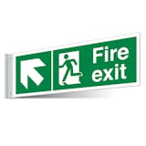 Fire Exit Up Left/Right Corridor Sign - Landscape