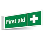 First Aid Cross Corridor Sign - Landscape