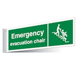 Emergency Evacuation Chair Corridor Sign 