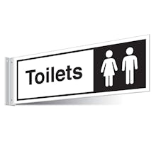 Unisex Toilets Corridor Sign - Landscape