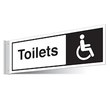 Disabled Toilets Corridor Sign - Landscape 