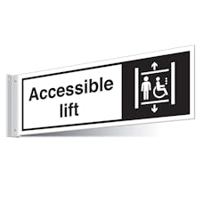 Accessible Lift Corridor Sign - Landscape
