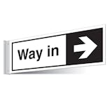 Way In Right/Left Corridor Sign 