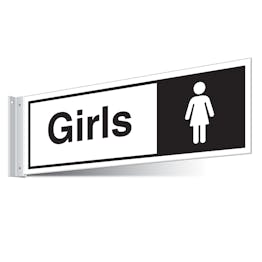 Girls Toilets Corridor Sign - Landscape