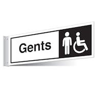 Gents Disabled Toilets Corridor Sign - Landscape