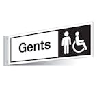 Gents Disabled Toilets Corridor Sign - Landscape