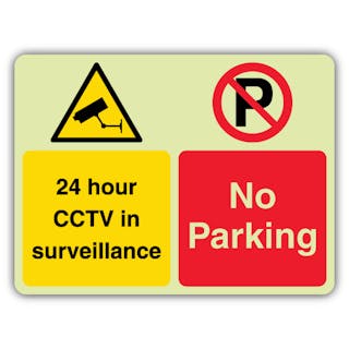 GloReflect No Parking 24 Hour CCTV Surveillance - CCTV - No Parking