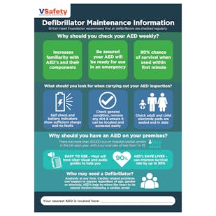Defibrillator Maintenance Poster
