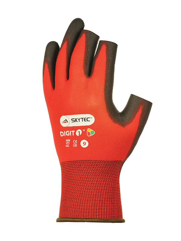 8/MEDIUM Skytec Digit 1 Open Fingertip Handling Gloves PPE Size 