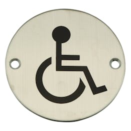 Disabled Toilet Symbol - Stainless Steel