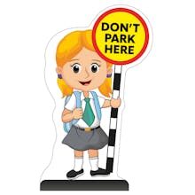 School Kid Cut Out Pavement Sign - Jess - Don't Park Here