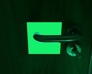 Photoluminescent Door Handle Markers