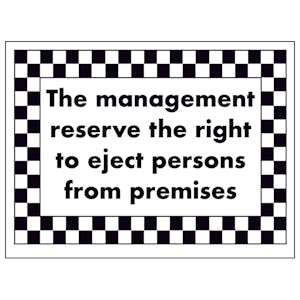 The Management Reserve The Right to Eject Persons From...