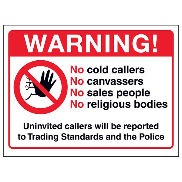 Warning! No Cold Callers, No Canvassers, No Sales People... | Junk Mail ...