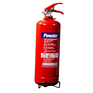 CommanderEDGE ABC Dry Powder Fire Extinguisher - 2kg - 13A 70B C - With a FREE Sign!