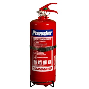 Commander ABC Dry Powder Fire Extinguisher -  3kg - Rating 13A 89B C - With a FREE Sign!