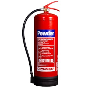 Commander ABC Dry Powder Fire Extinguisher -  9kg - Rating 55A 233B C - With a FREE Sign!