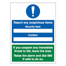 Report Any Suspicious Items